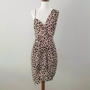 BCBGeneration blush pink leopard dress size 6
